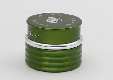 pots cosmétiques en verre 30ml vert, pots cosmétiques témoin de corps à nervures