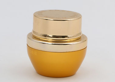 Les petits pots cosmétiques en verre givrés avec des couvercles, onguent en verre d'or cogne le luxe