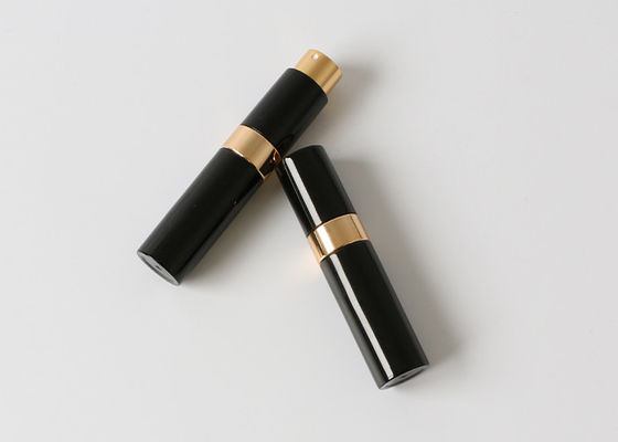 Bouteille de parfum vide noire de Mini Perfume Atomiser Cylindrical Shape