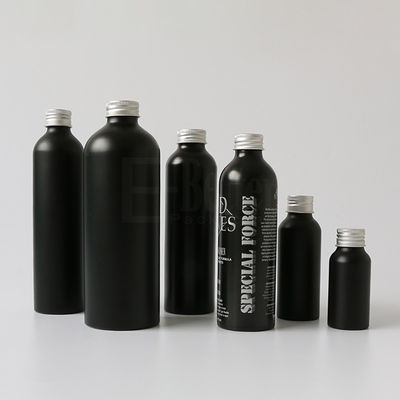 bouteilles cosmétiques en aluminium de 30ml 50ml 100ml 250ml avec des couvercles de vis
