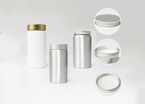 Bouteille en aluminium de médecine de FDA 200g 250g d'instock libre de Matte White BPA