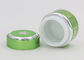 Les petits conteneurs en verre de lotion pour écrème et la couleur verte de soins de la peau de lotions