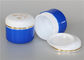 Les pots 50g cosmétiques en plastique hermétiques, plastique bleu minuscule fait sur commande cogne l'emballage d'onguent