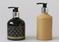 250ml bouteilles cosmétiques en aluminium, bouteilles tronquées de cosmétique de noir de lotion de main