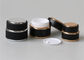 6 onces 8 onces pots cosmétiques en plastique de 1 noir d'once, petits conteneurs cosmétiques en plastique avec des couvercles