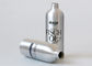 Bouteille cosmétique en aluminium argentée vide avec la pompe 500ml de lotion réutilisée